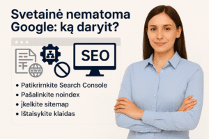 svetainė nerodoma Google