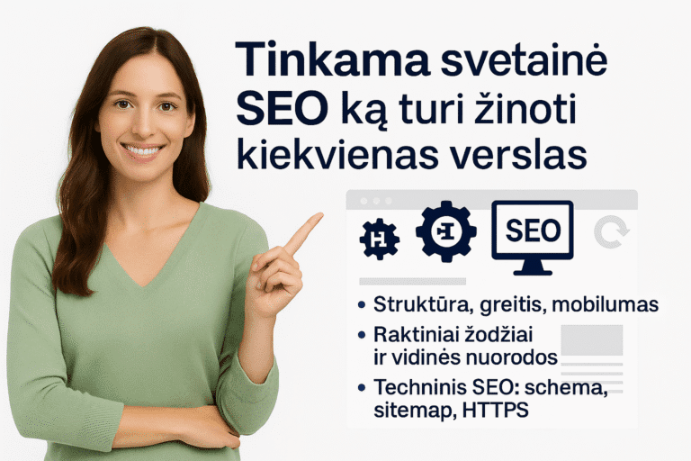 tinkama svetainė SEO