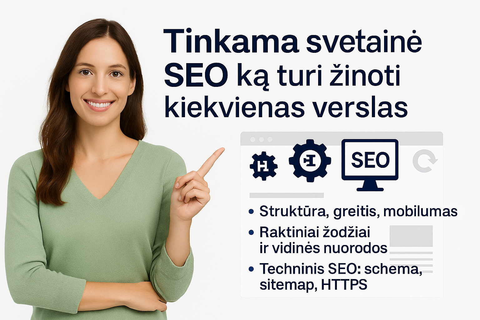 tinkama svetainė SEO