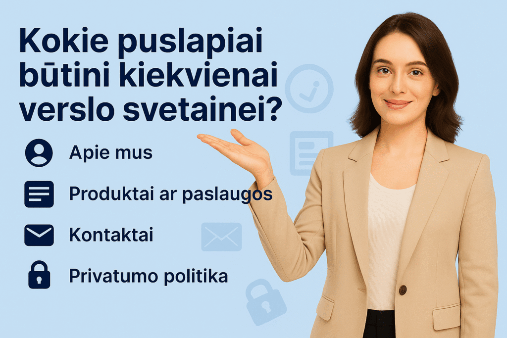 būtini puslapiai verslo svetainei