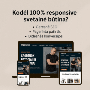 Kodėl būtina turėti 100 % responsive svetainę – SEO, patirtis ir konversijos.