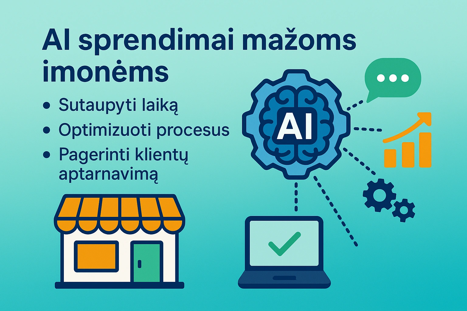 Kaip AI padeda mažoms įmonėms – paprasti automatizavimo žingsniai