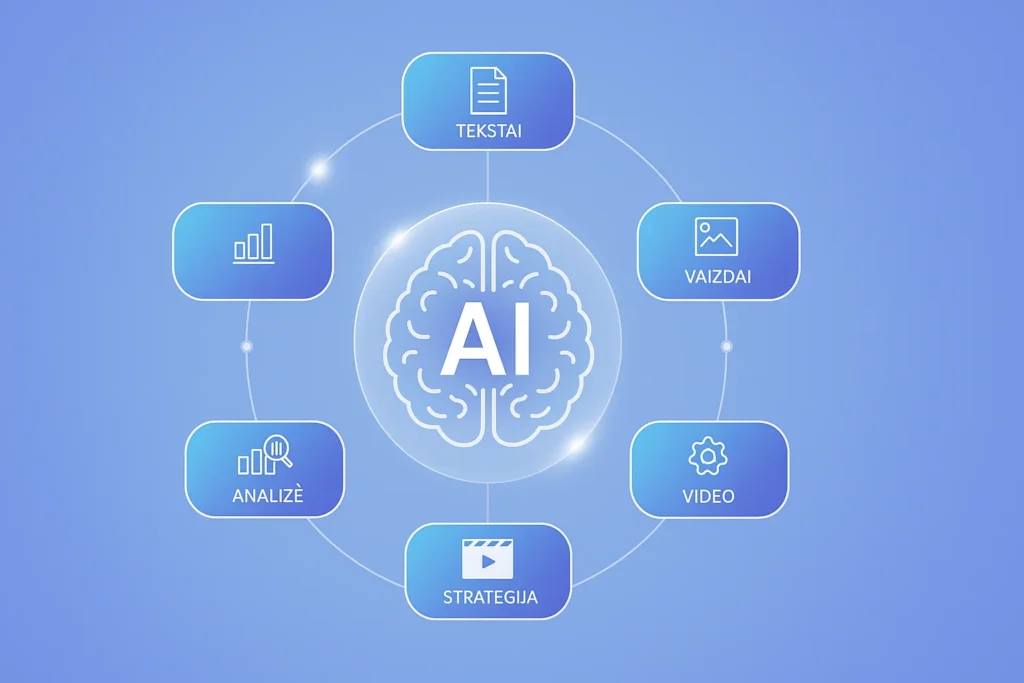 Kaip dirbtinis intelektas keičia turinio kūrimą – AI infografikas