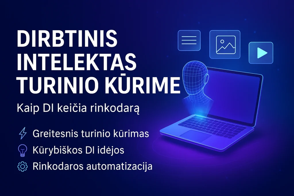 Dirbtinis intelektas turinio kūrime – kaip DI keičia rinkodarą