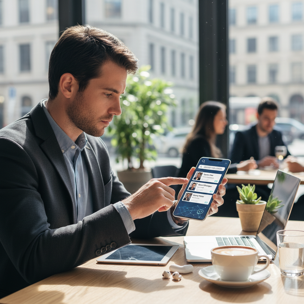 Potencialių klientų paieška naudojant išmanųjį telefoną