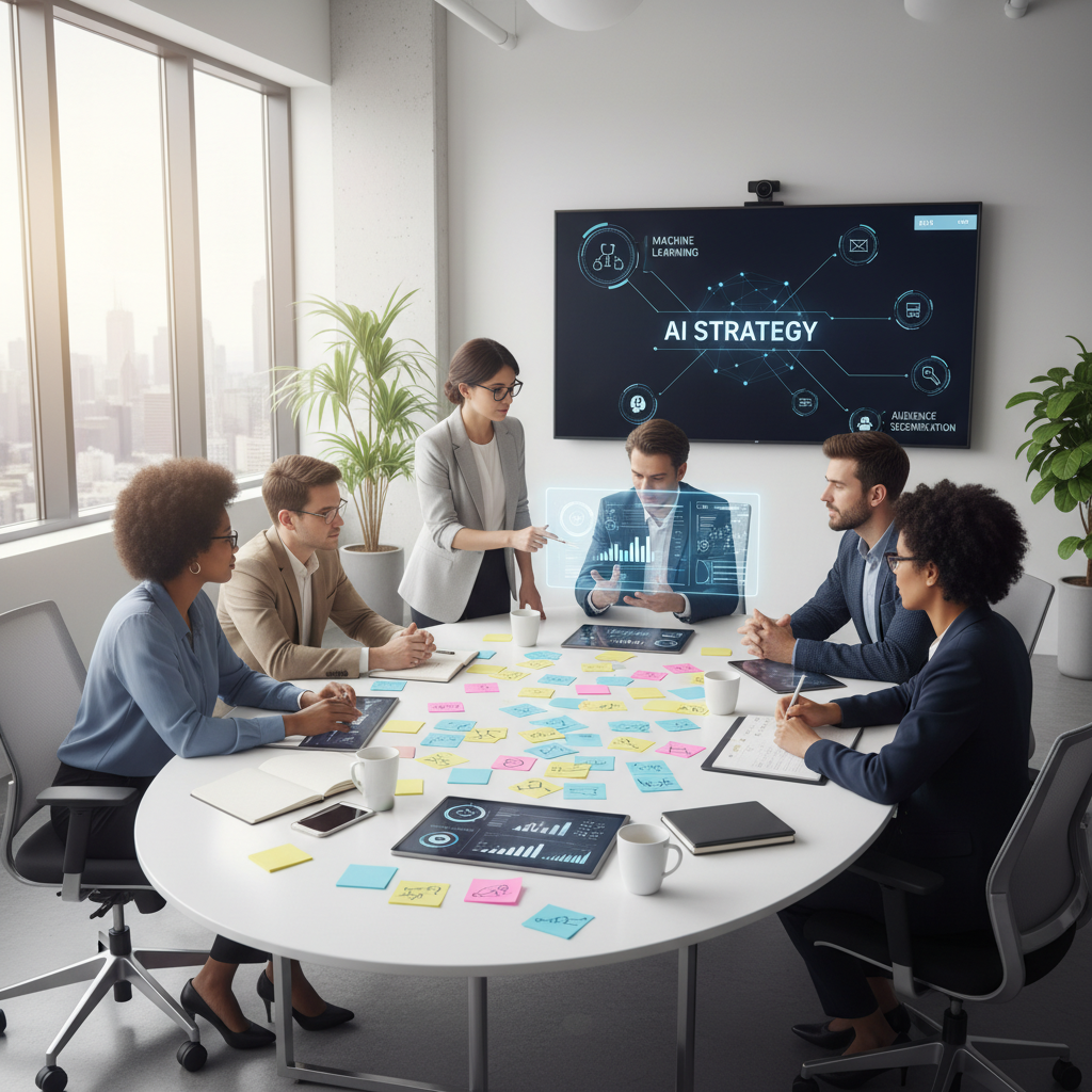 Komanda planuoja AI pagrįstą rinkodaros kampaniją