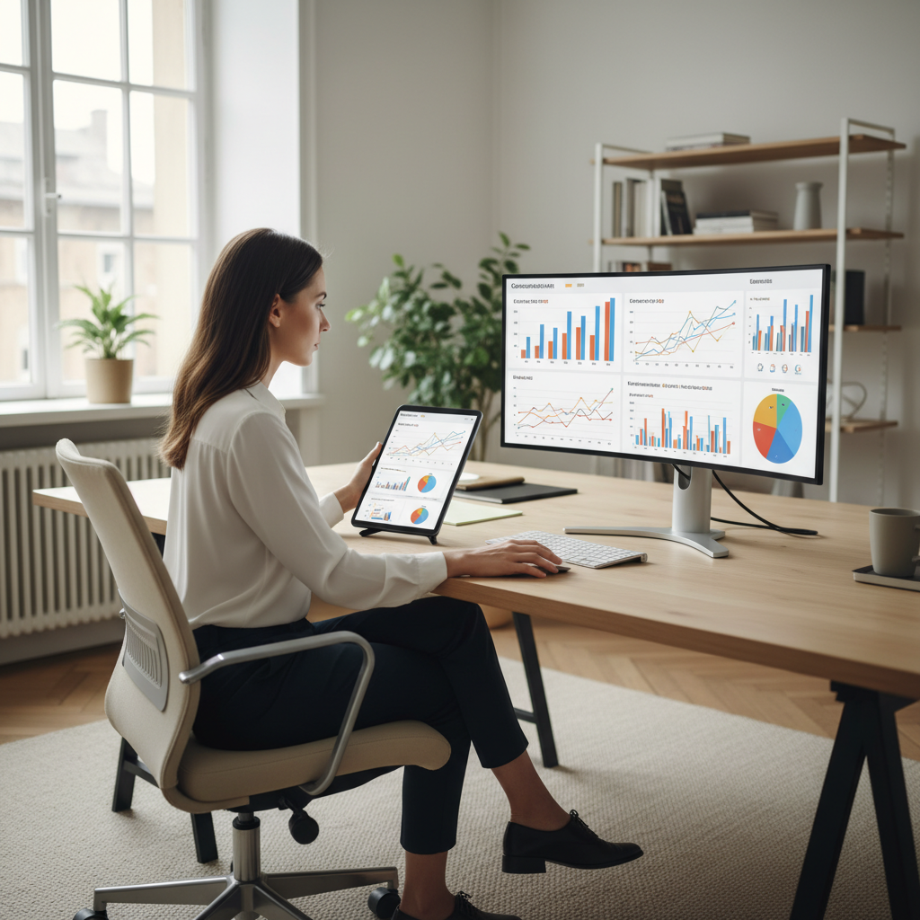 Konversijų sekimas Google Ads optimizacijoje – matomi grafiniai rezultatai ekranuose