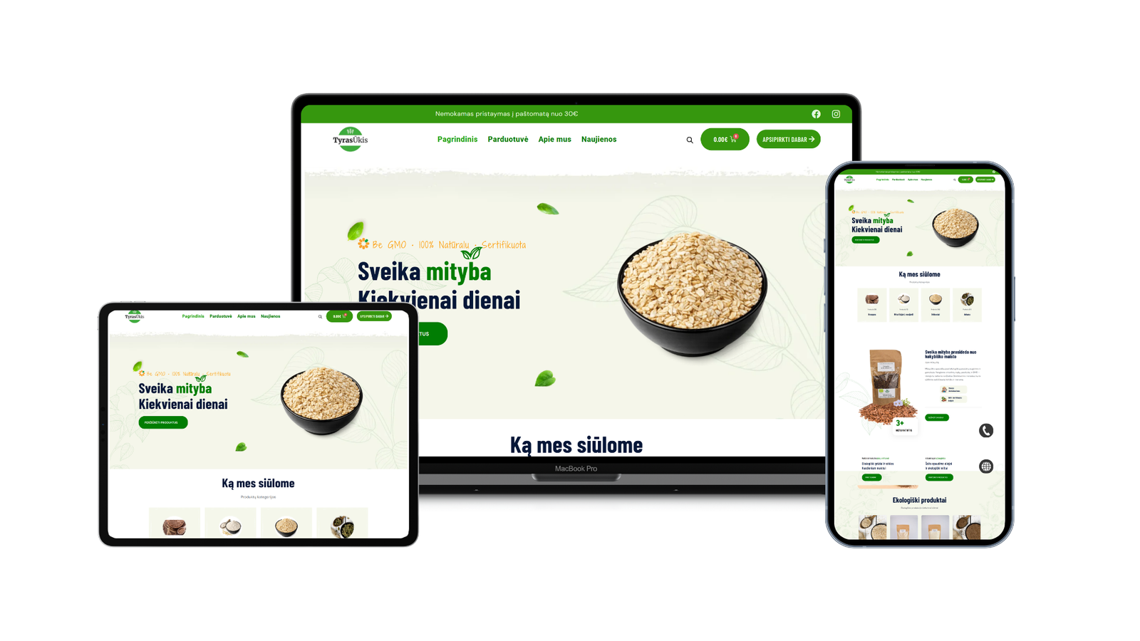 El. parduotuvės kūrimas ekologiniams produktams Lietuvoje