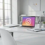 Profesionali Instagram reklamos iliustracija verslui