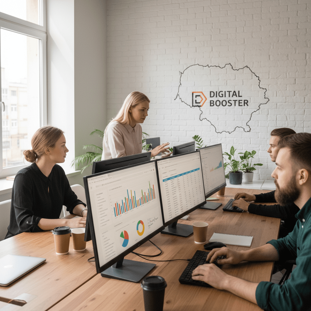 Komanda analizuoja svetainės duomenis SEO optimizavimui