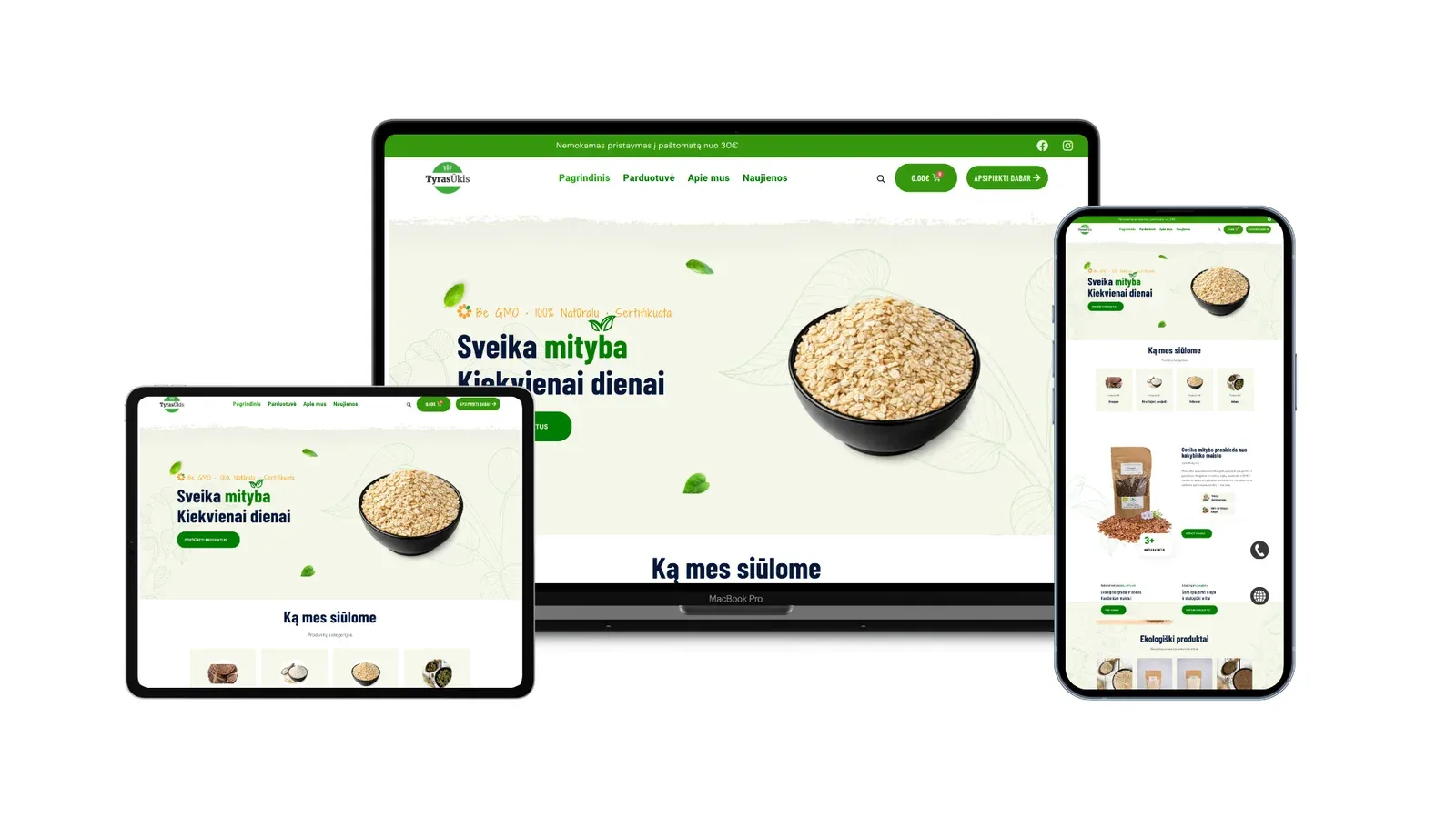 El. parduotuvės kūrimas ekologiniams produktams Lietuvoje