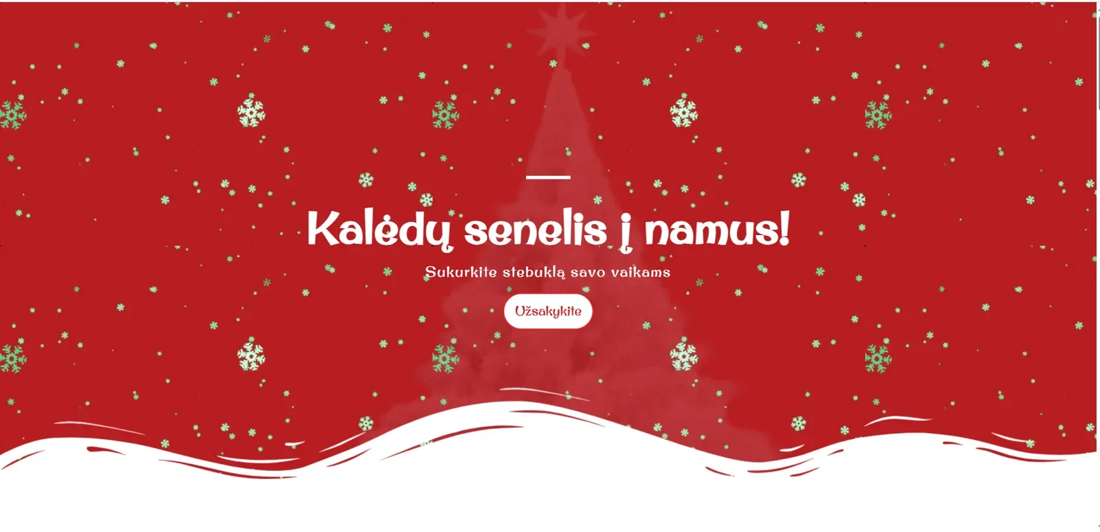Kalėdų senelis į namus svetainės pradinis ekranas