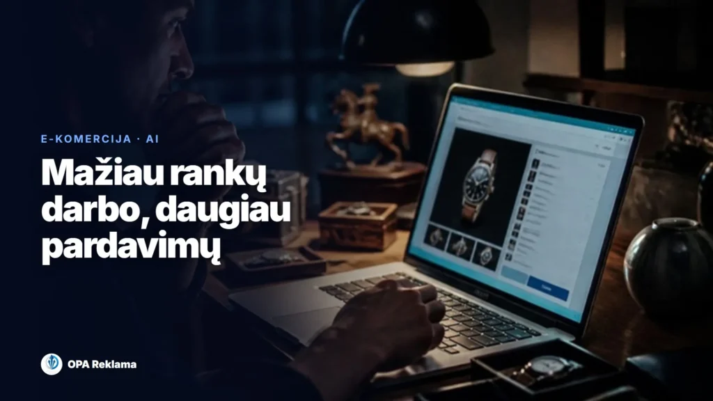 El. parduotuvės automatizacija su AI: ką verta automatizuoti pirmiausia