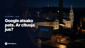 Google AI apžvalgos ir AI režimas Lietuvoje: ką tai keičia verslui