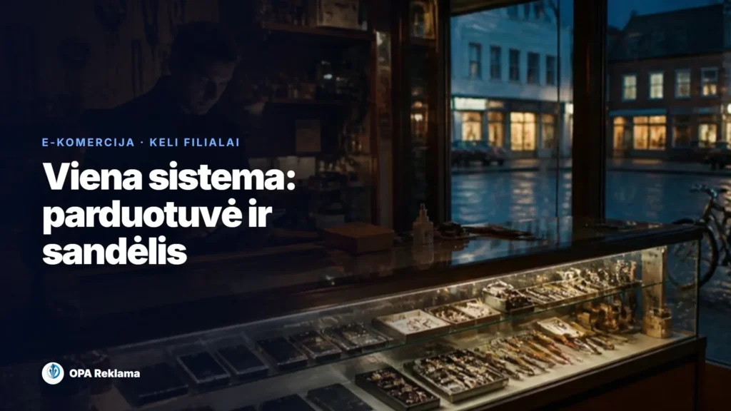 Kelių filialų verslas internete: el. parduotuvė ir sandėlis vienoje sistemoje